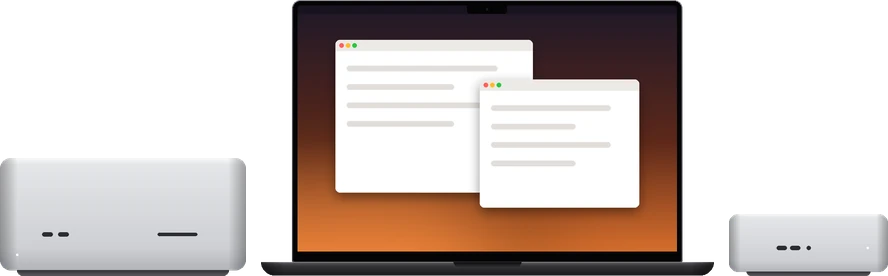 Mac Studio, MacBook Pro and Mac mini